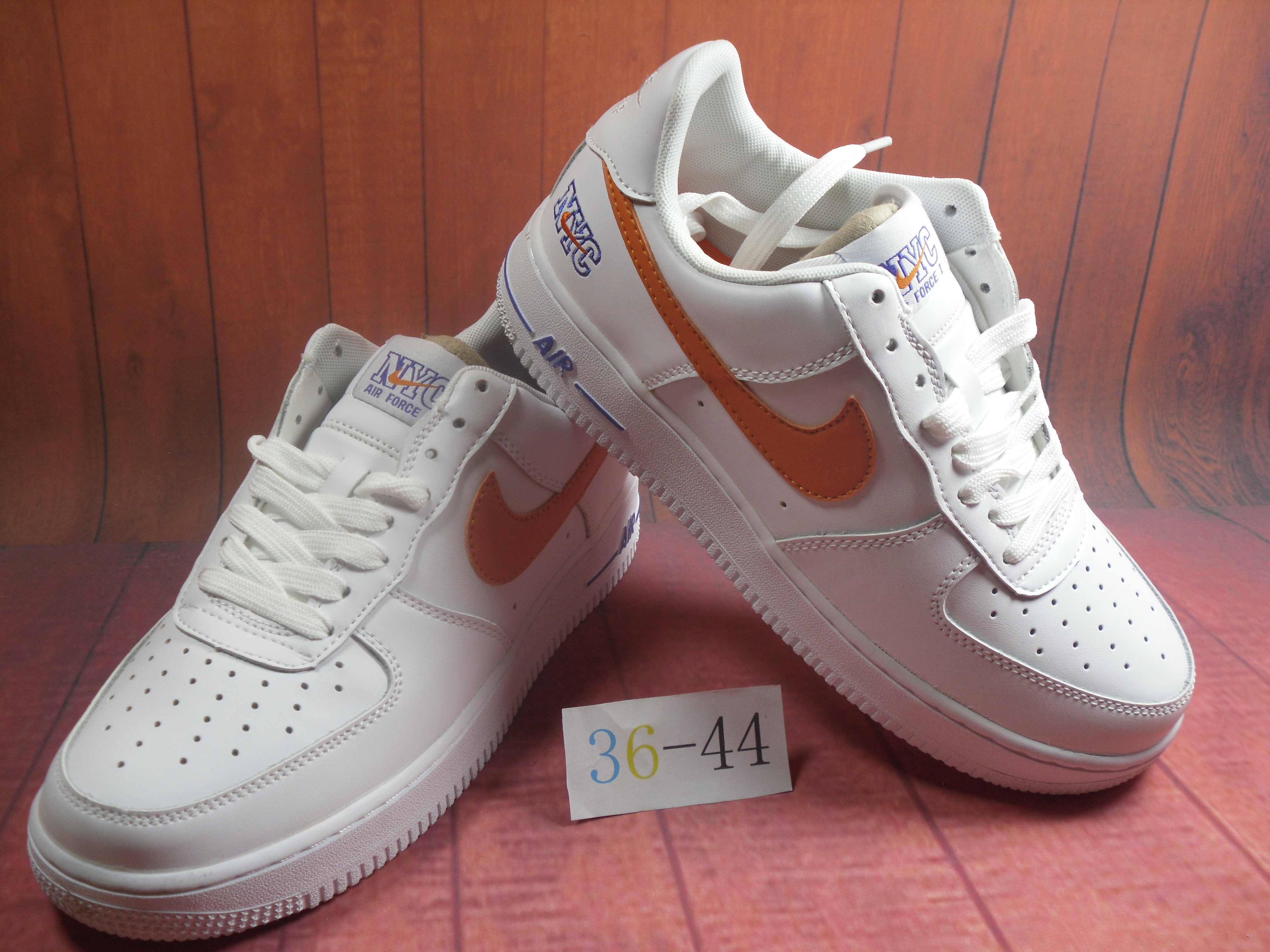 Nike Air Force 1 Jade AF1 White Orange For Women - Click Image to Close